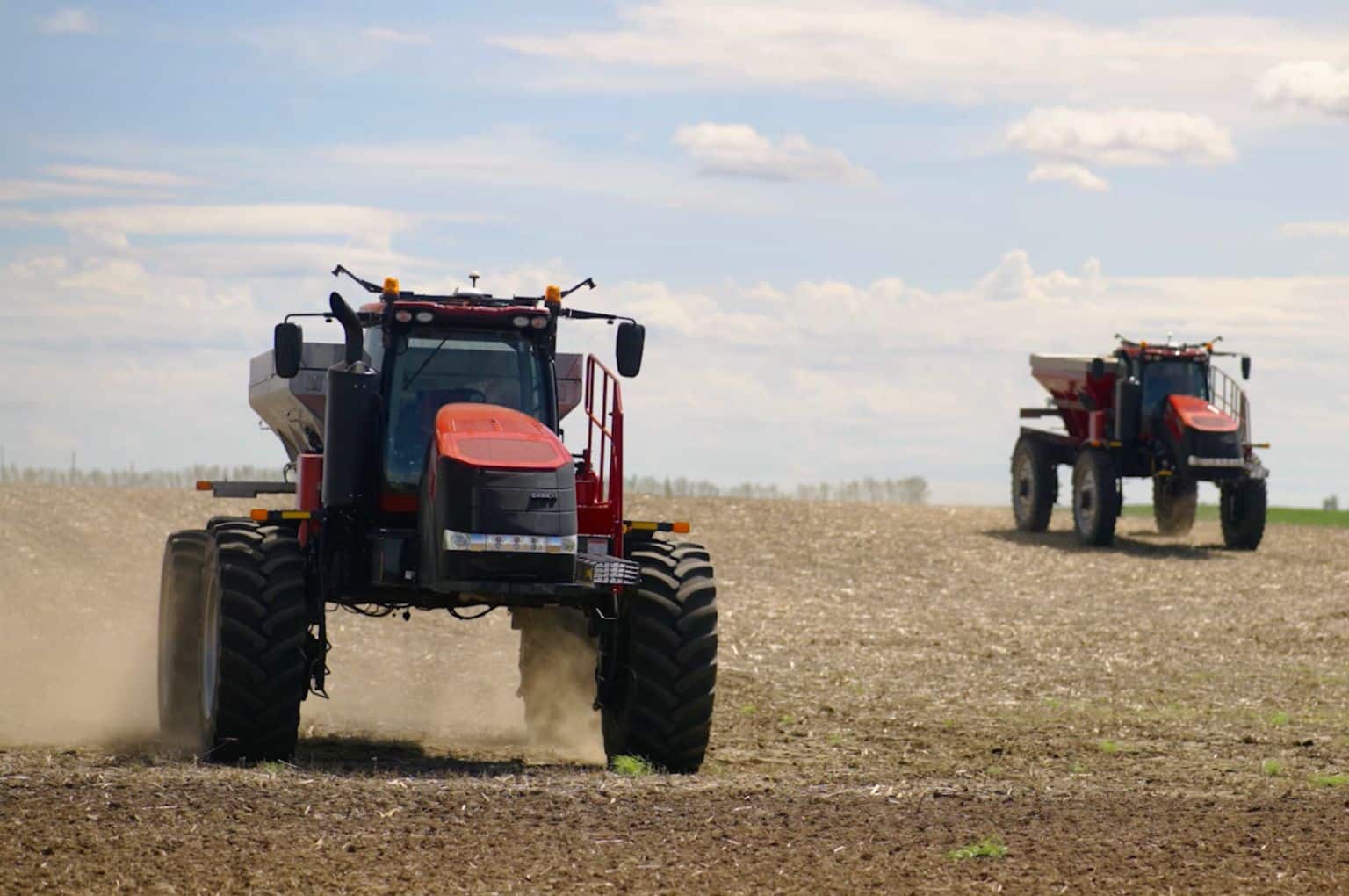 Driverless spreading with Case IH Trident 5550