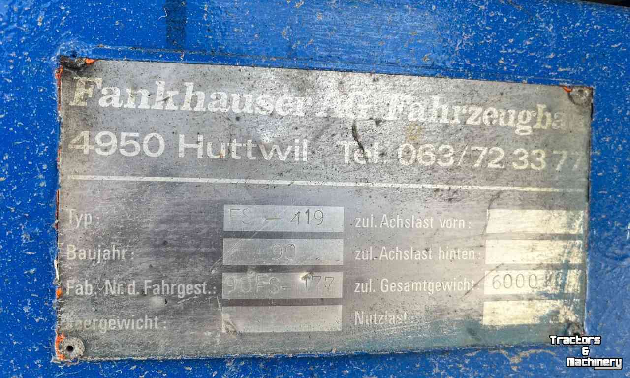 Semi-remorque surbaissé  Frankhauser FS419 Dieplader / Machinetransporter