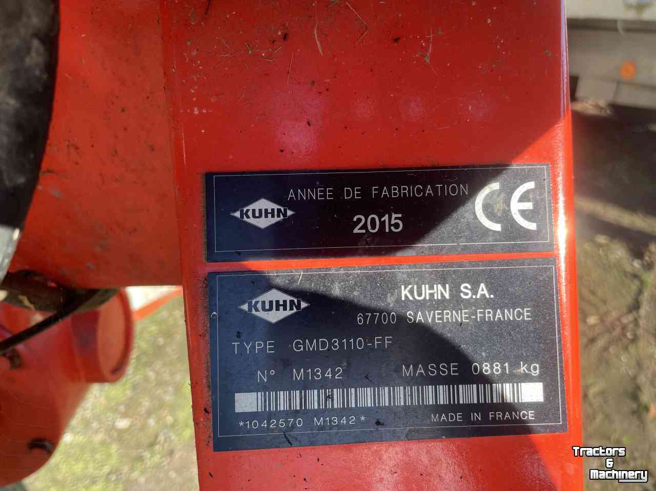 Faucheuse Kuhn GMD 3110 FF