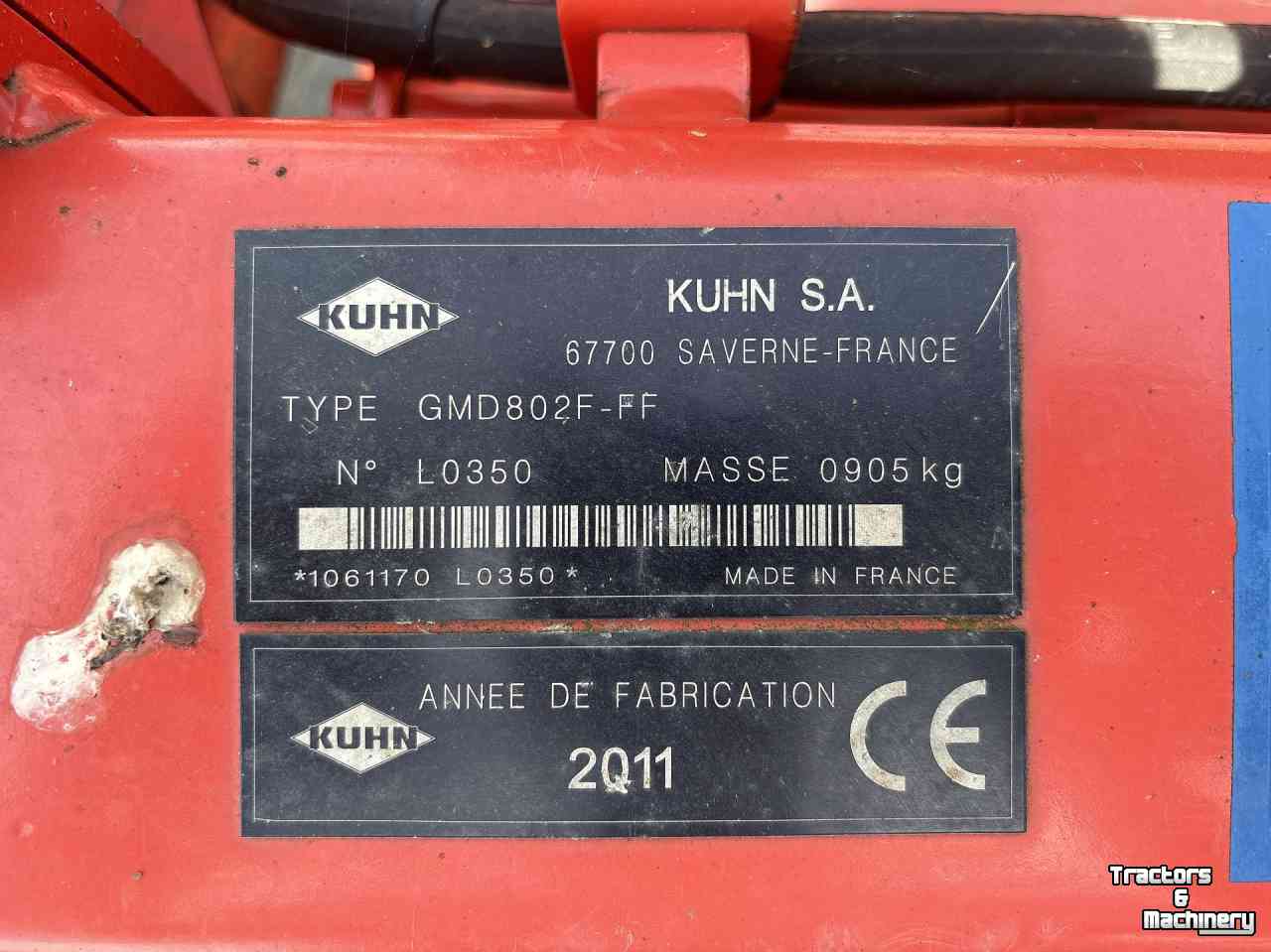 Faucheuse Kuhn GMD 802 F