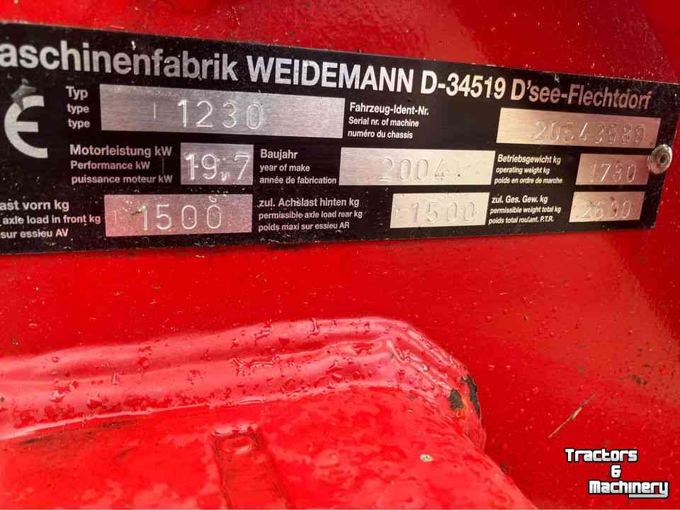 Chargeuse sur pneus Weidemann 1230