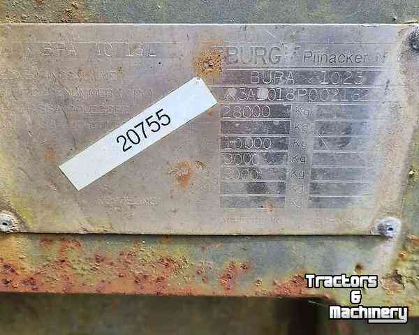Remorque pour camion Burg Bura 1023 Container Trailer / Aanhanger