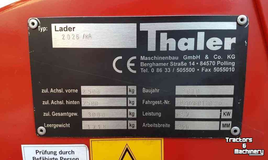 Chargeuse sur pneus Thaler 2026 KA Loader