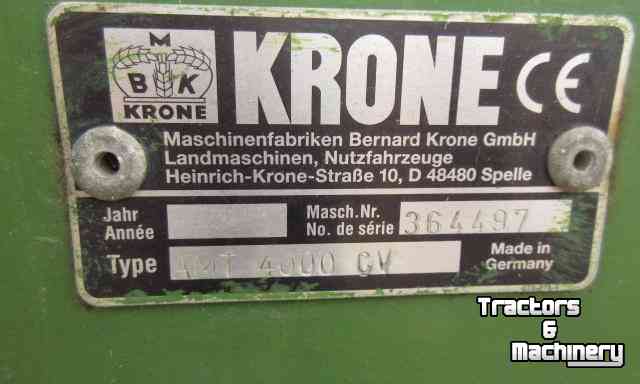 Faucheuse Krone AMC 4000 CV Schijvenmaaier