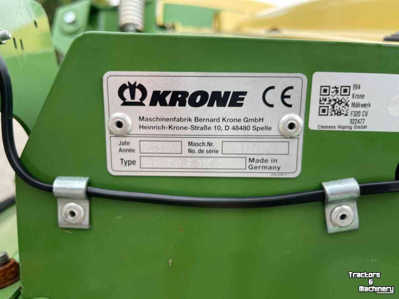 Faucheuse Krone Easy cut F 320 CV