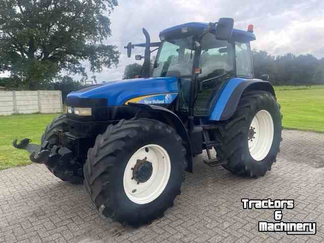 Tracteurs New Holland TM 140 Range Command, airco, fronthef + frontpto