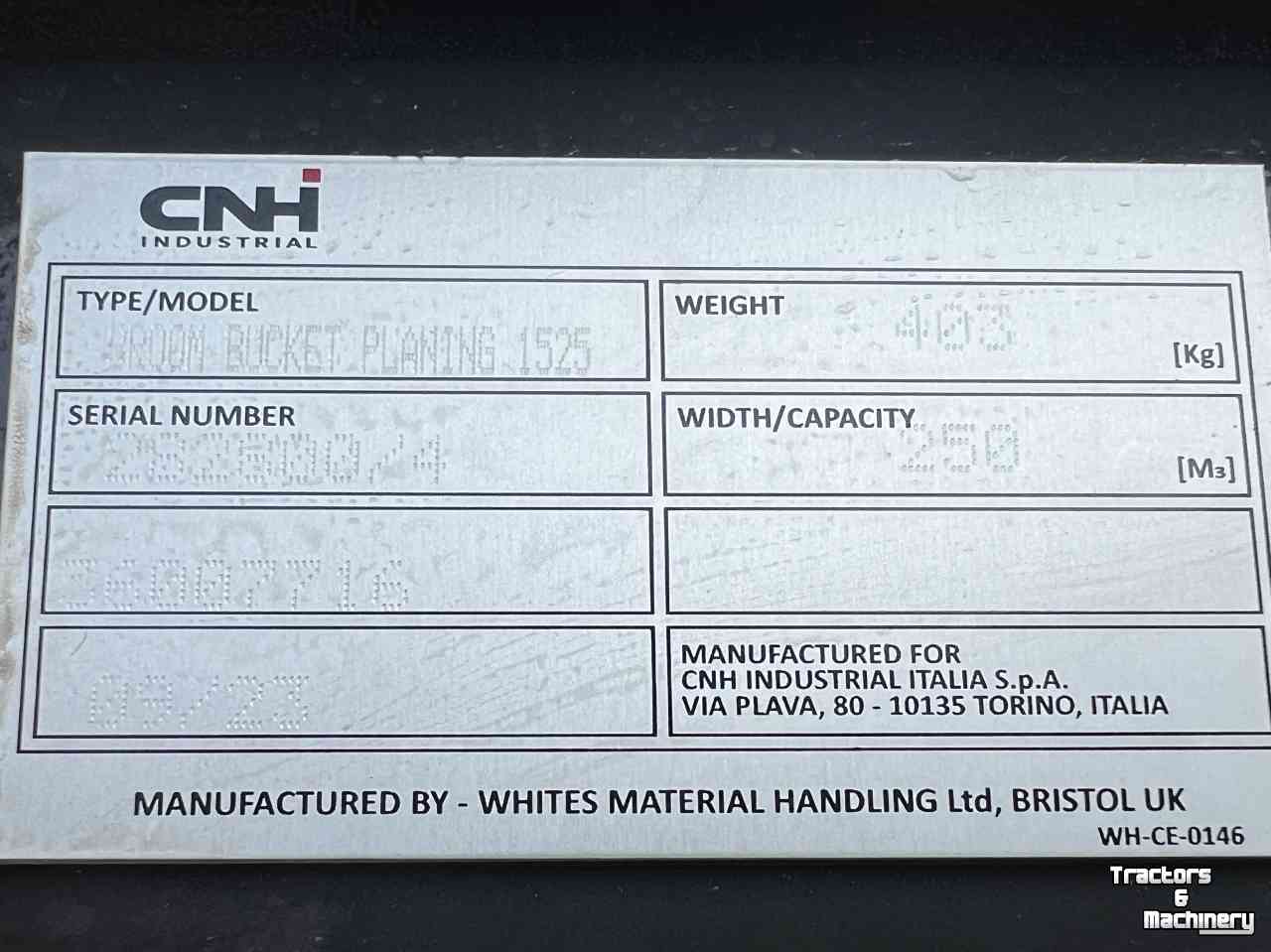 Chargeuse compacte Case CNH 1525 Hydr Bezem+Opvangbak  1525cm breed voor CNH Schranklader