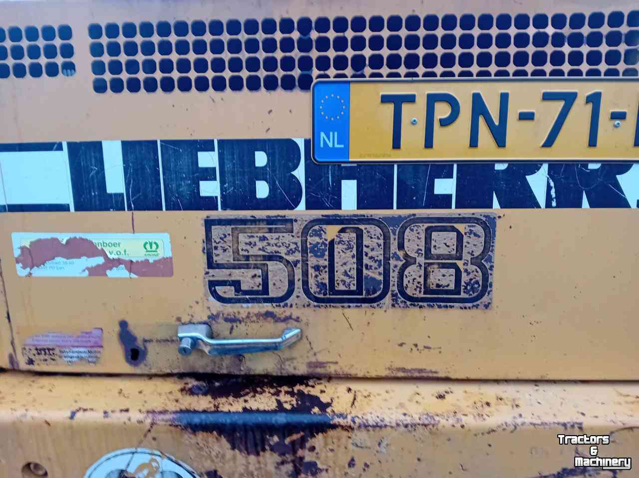 Chargeuse sur pneus Liebherr L508 L 508 Shovel met grondbak en palletvork