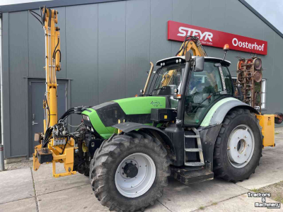 Tracteurs Deutz Agrotron ttv 610 met herder cavalier mbk 418 en herder front giek